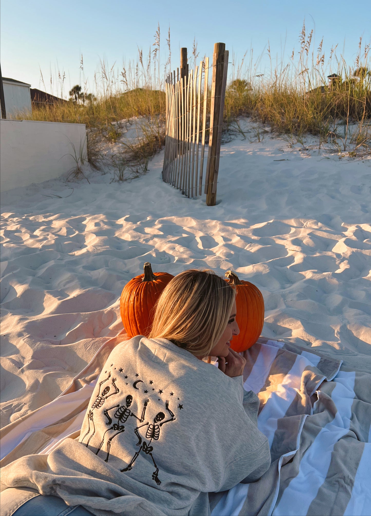 Grey Halloween Skeleton Sweatshirt