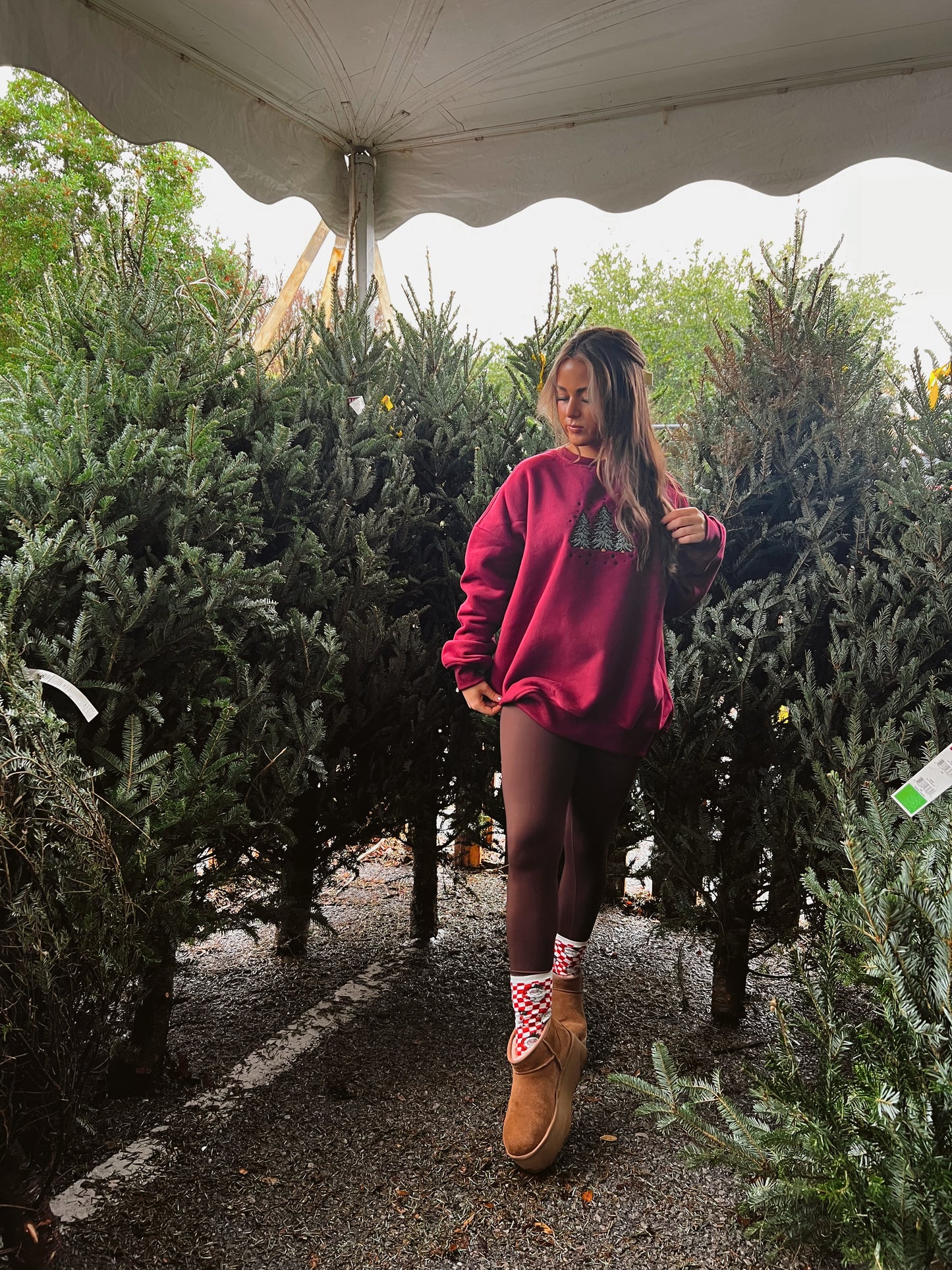 Red Christmas Tree Sweatshirt