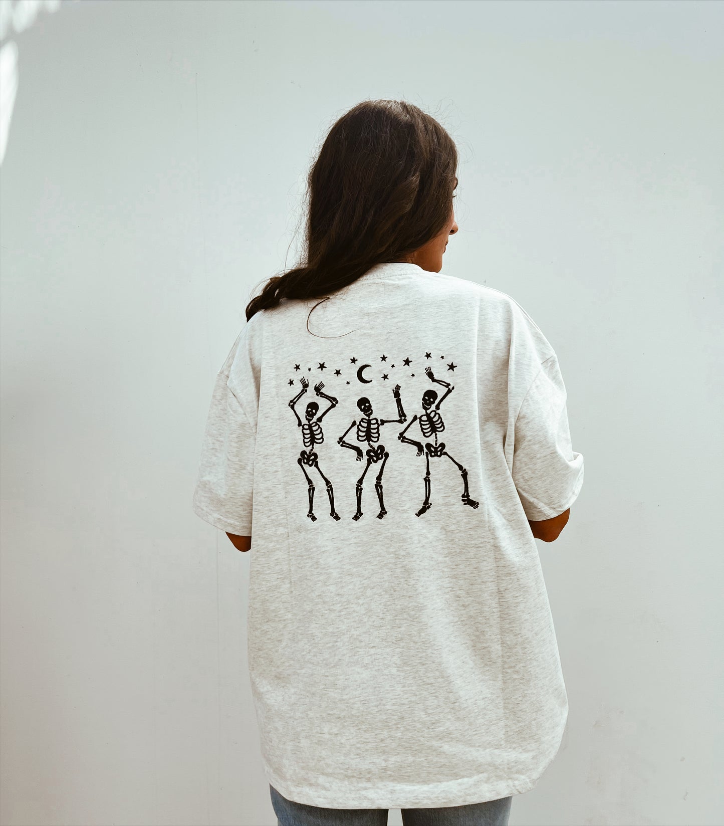 Grey Halloween Skeleton T-shirt